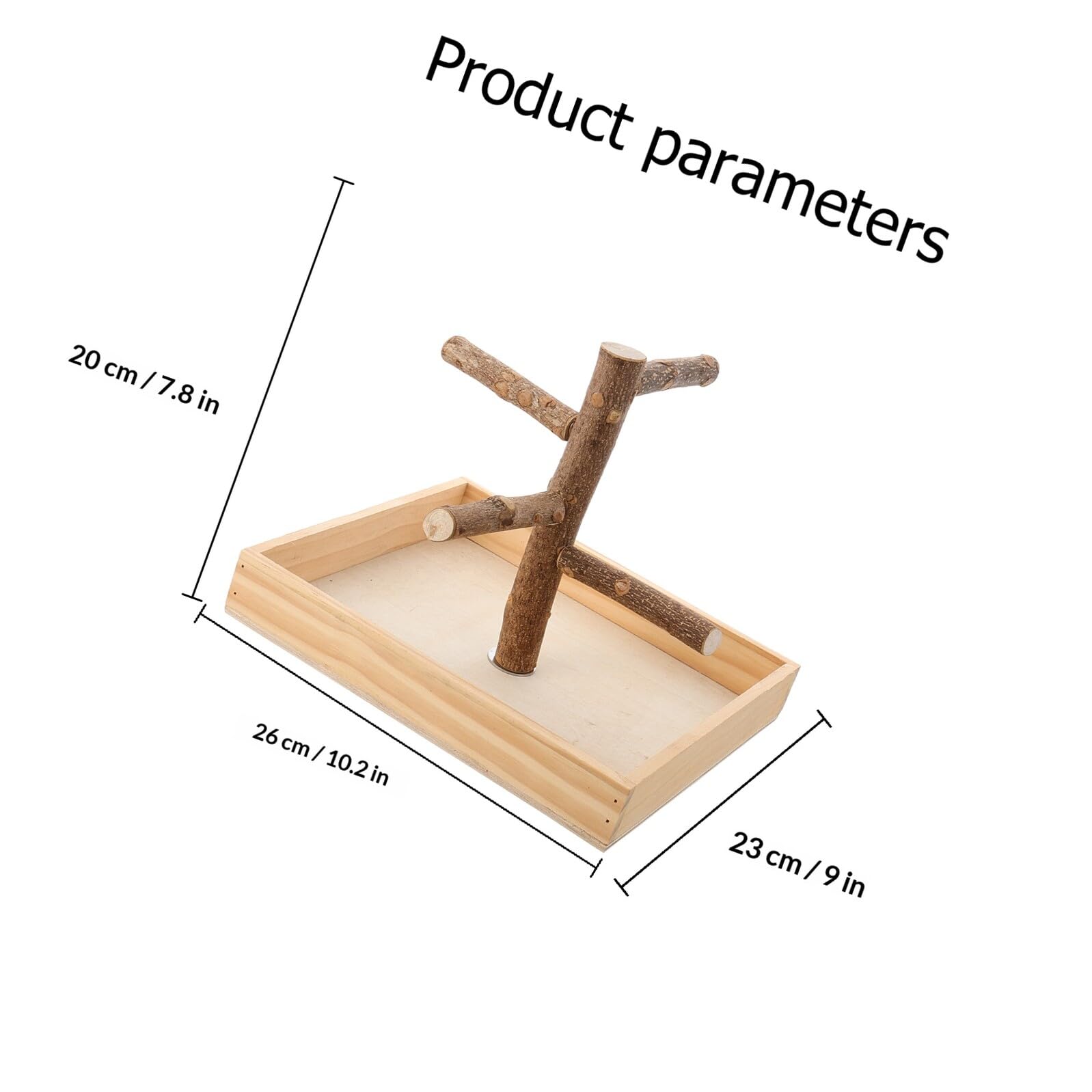 Tofficu Puesto de Madera para Loros, Percha Portátil para Pájaros, Juguete Educativo para Equilibrio y Coordinación, Adecuado para Juego y Entrenamiento
