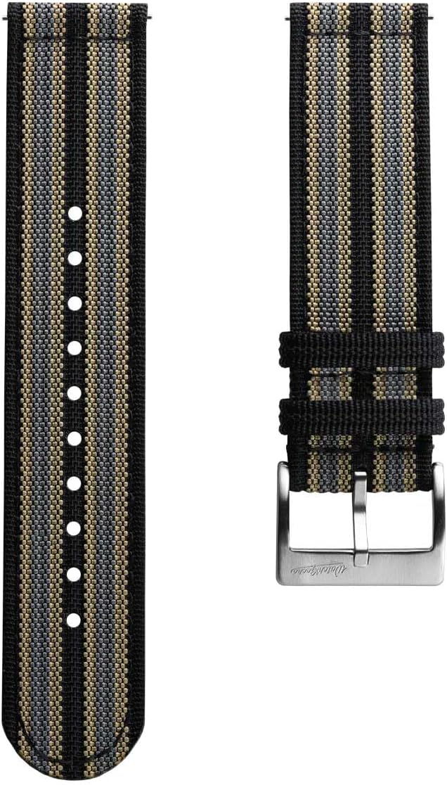 WatchGecko RidgeFlex British Military Watch Strap, Multi Colours, 20mm, 22mm