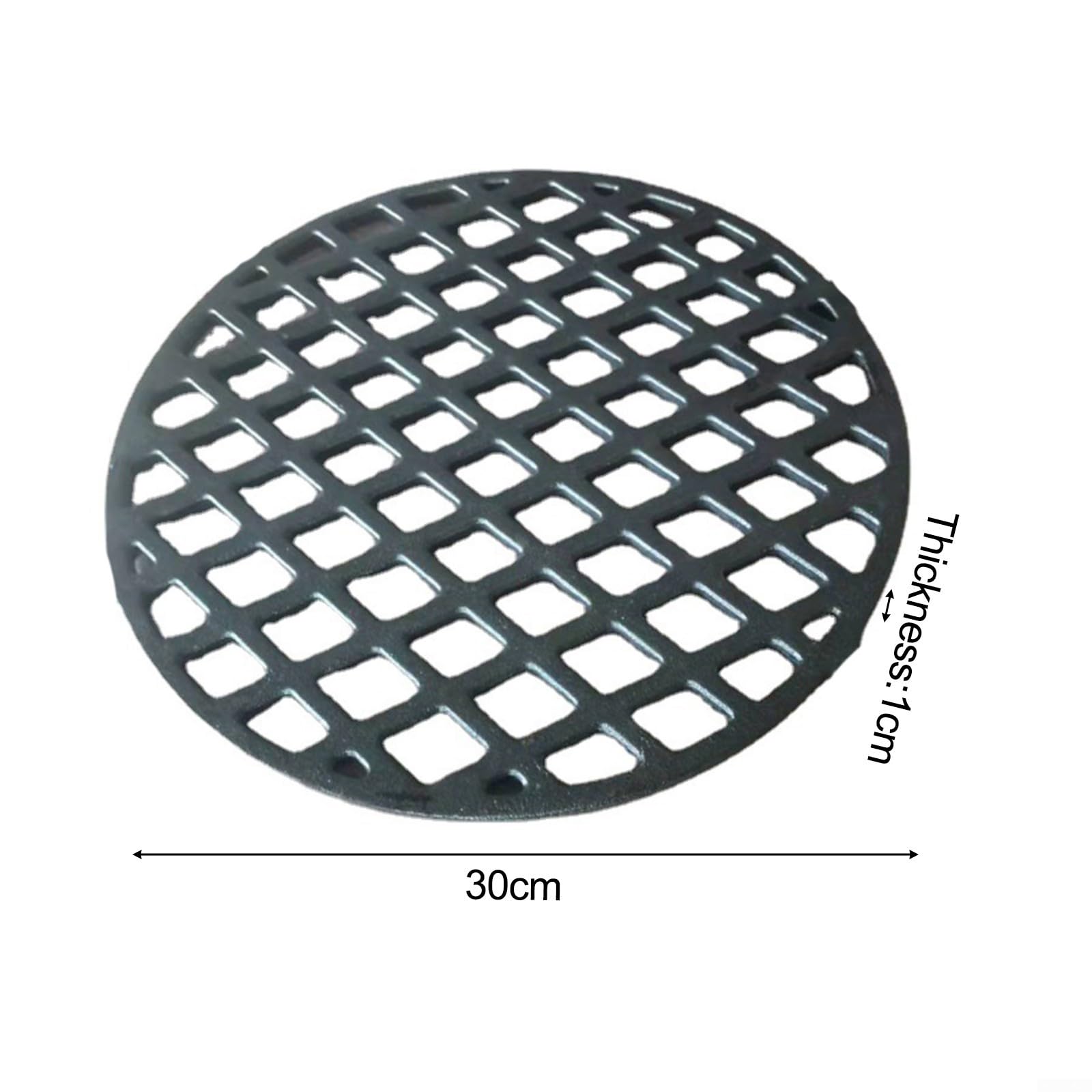 Żeliwny grill 30 cm z otworami wentylacyjnymi z dynamicznym środkiem i różnymi grillami Chal, nawet gotowanie i używanie do doskonałych grillów