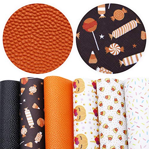 David accessories Halloween Candy Solid Color Printed Faux Leather Fabric Sheets 6 Pcs 7.7 David accessories Halloween Candy Solid Color Printed Faux Leather Fabric Sheets 6 Pcs 7.7