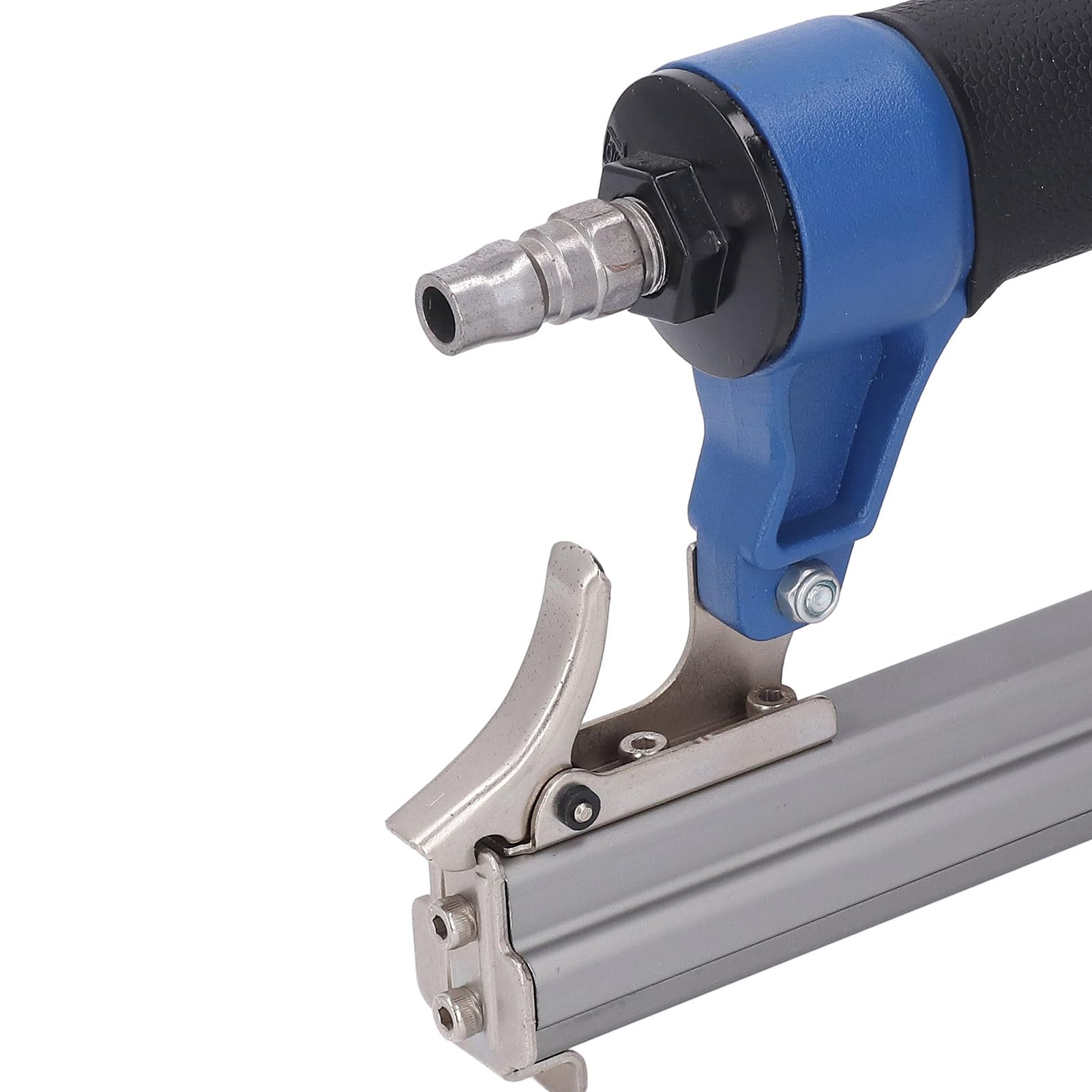 Bewinner Cloueur Pneumatique, Pistolet à Air comprimé de Calibre 20, capacité de 10 à 22 Mm, 100 Pièces, Conception Ergonomique avec Poignée Souple, Construction en Alliage d'aluminium, Connexion