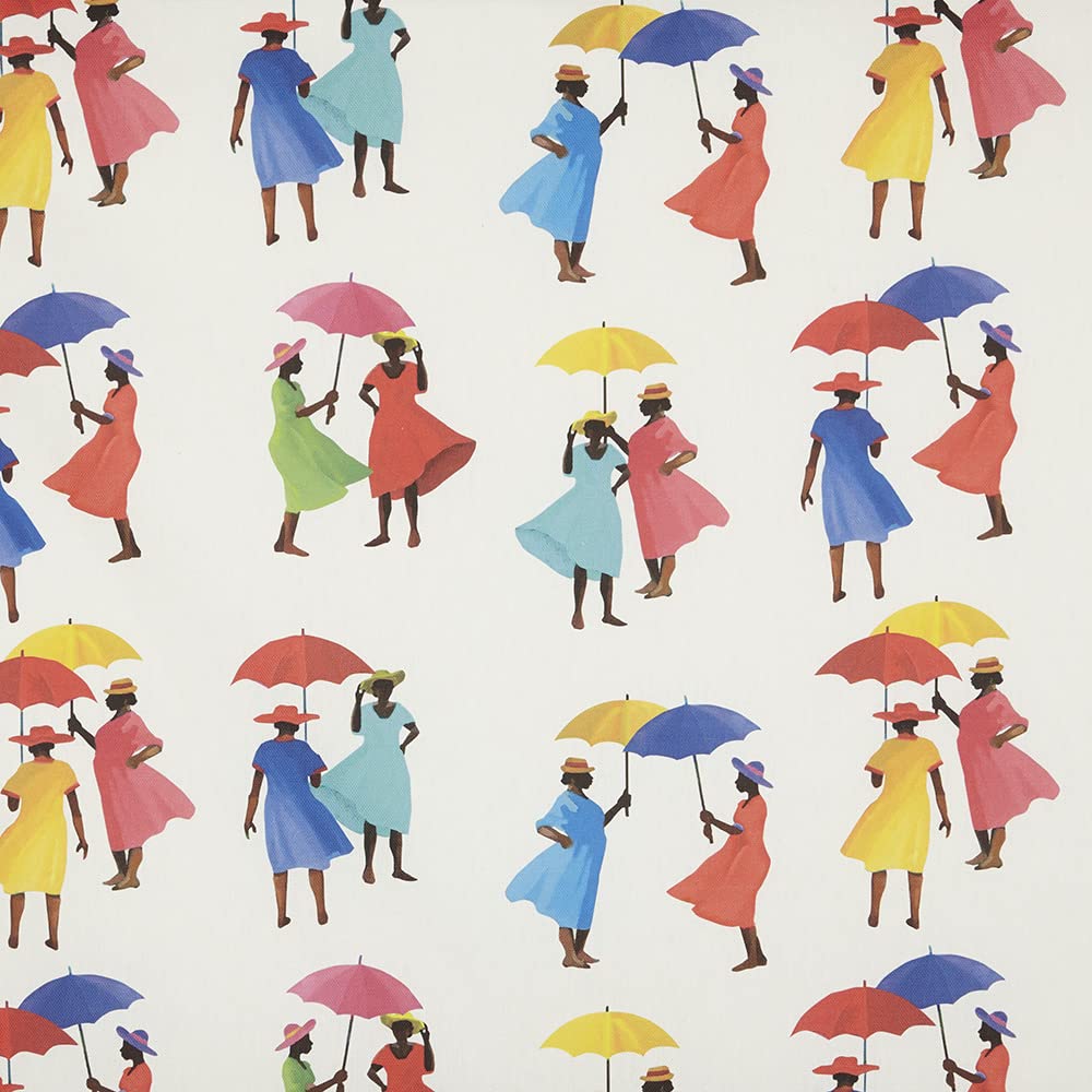 Kt KILOtela - Digital Printed Canvas Fabric, Upholstery, Cushions, Curtains, Half Panama Cotton, 100 cm Length x 140 cm Width