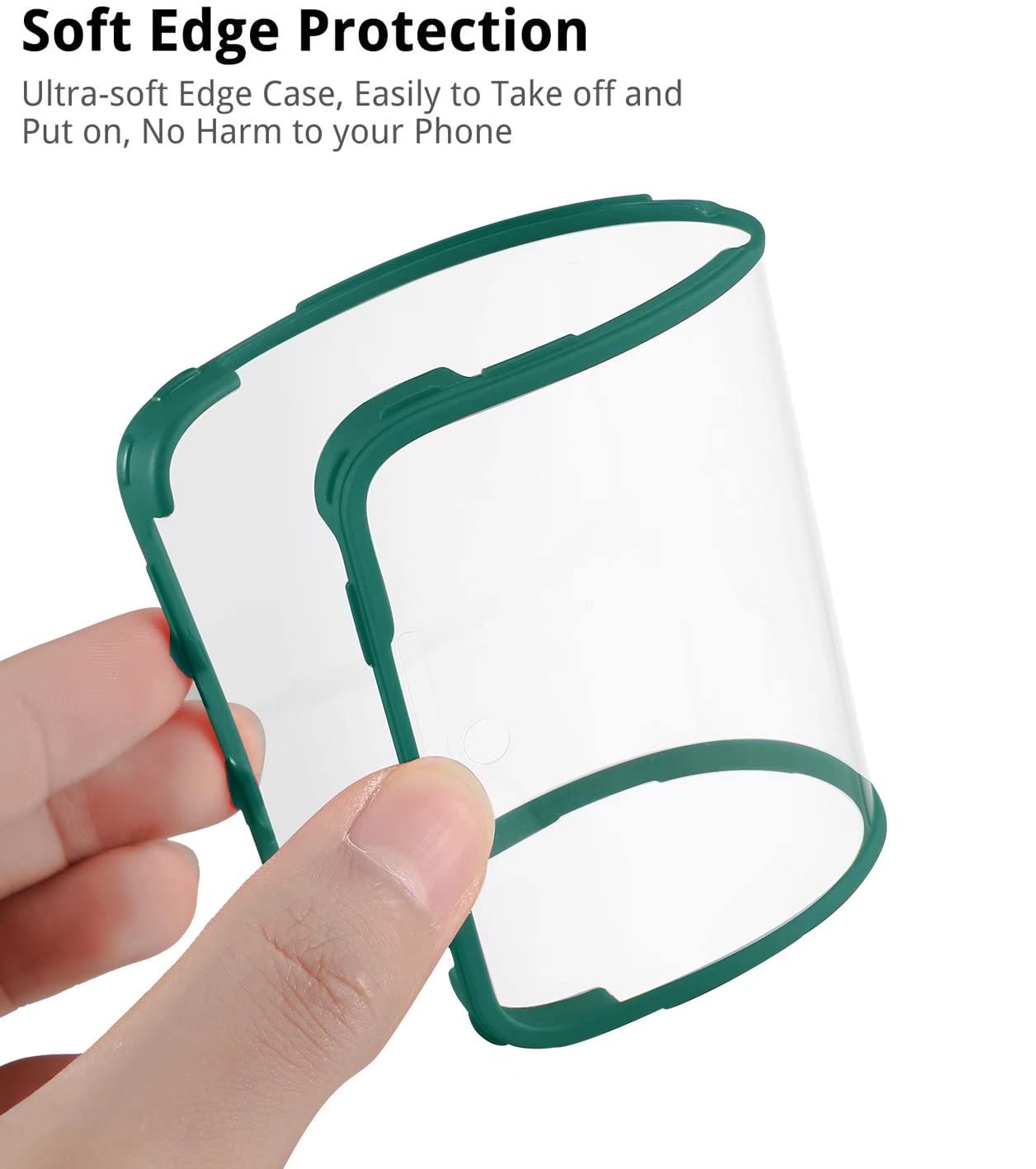 360 Gradi Full Body Cover per iPhone X/XS,Davanti e Indietro Trasparente Protettiva Custodia con Protezione Schermo Doppia Case,Nero