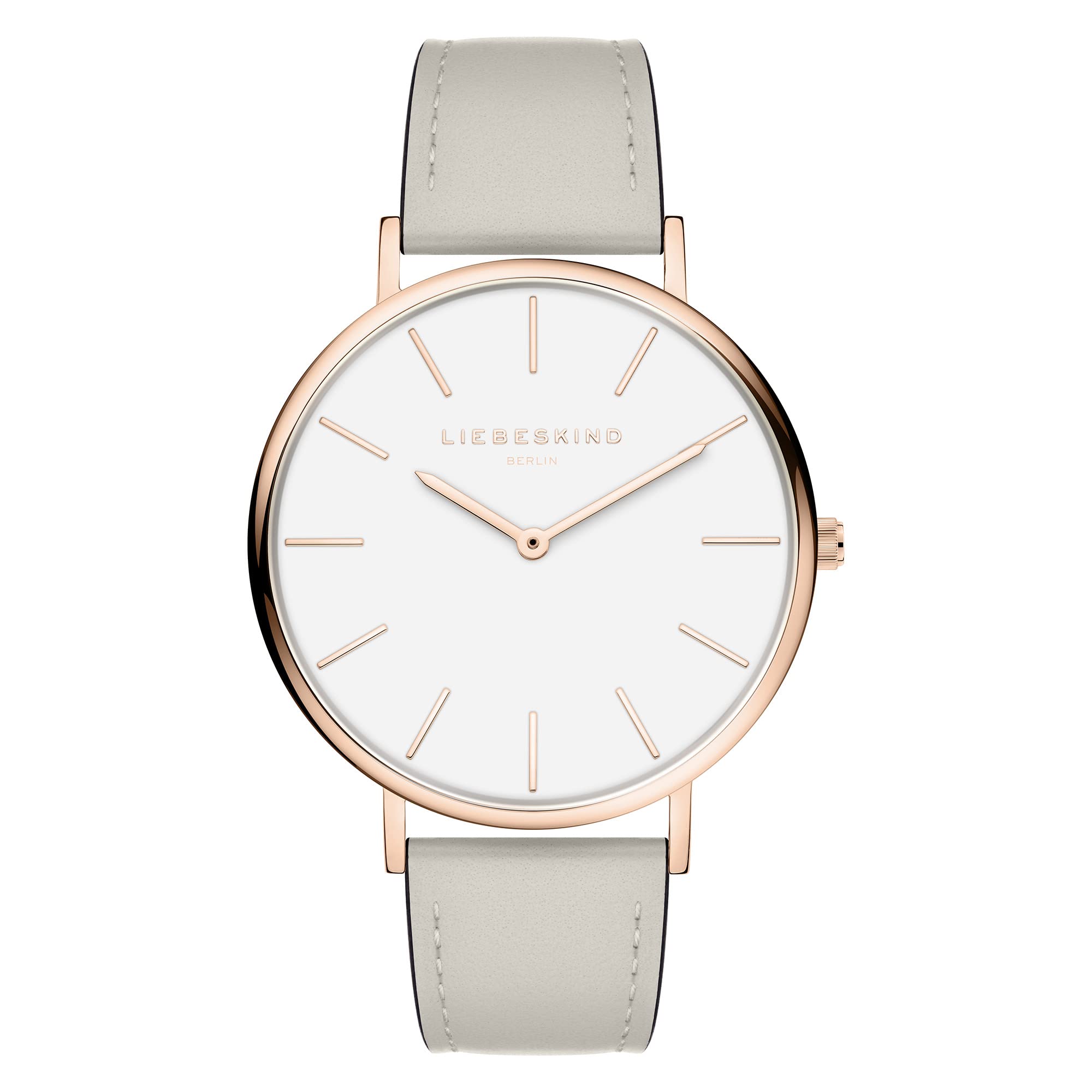 LIEBESKIND BERLIN Damen Armbanduhr – 38 mm rundes Gehäuse – Quarzuhr mit Lederarmband – 5 ATM wasserdicht – Alltagstauglich & stilvoll – Verschiedene Farben