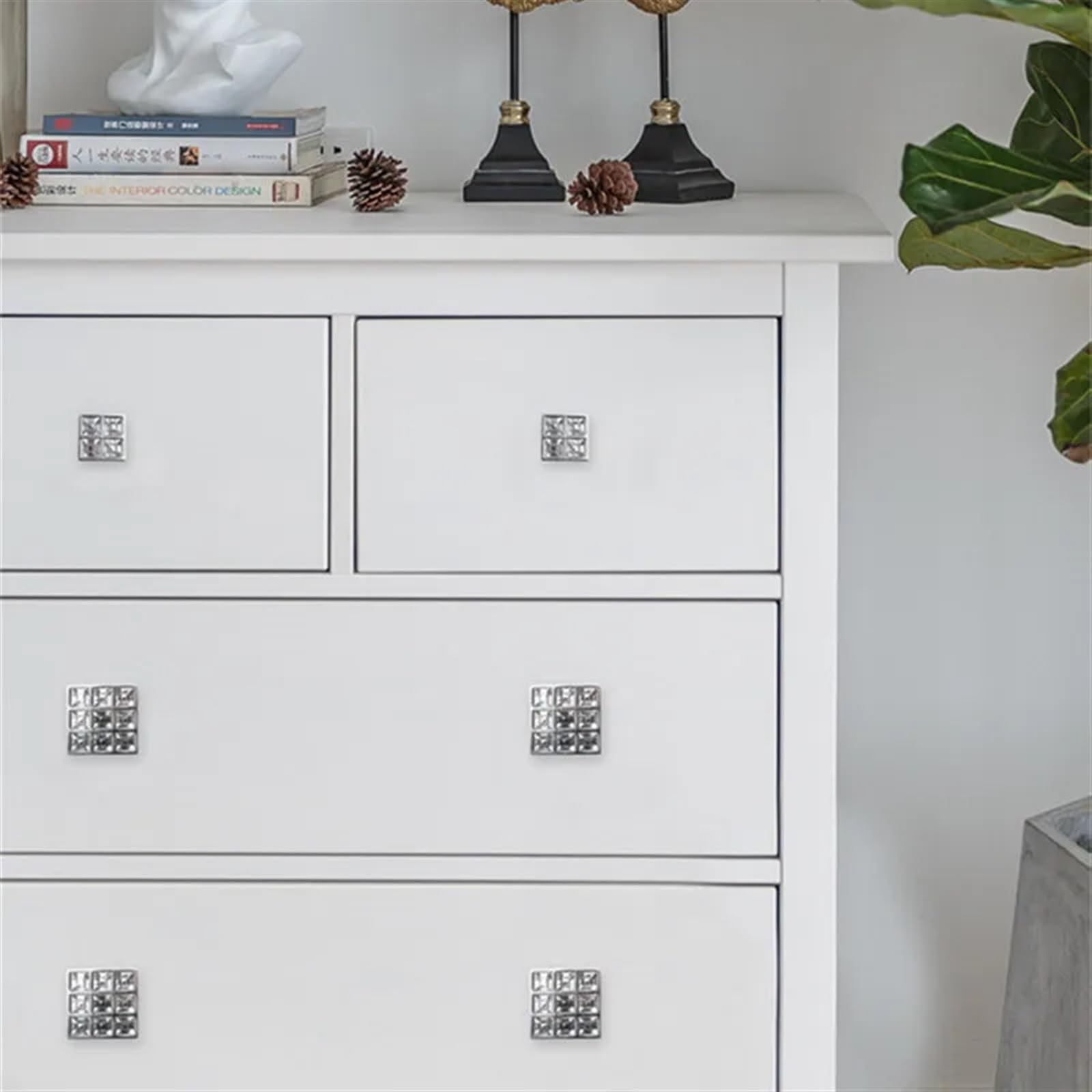 POIGNEE DE MEUBLE, Gold--KAK Mode Cristal Armoire Boutons Et Poignées