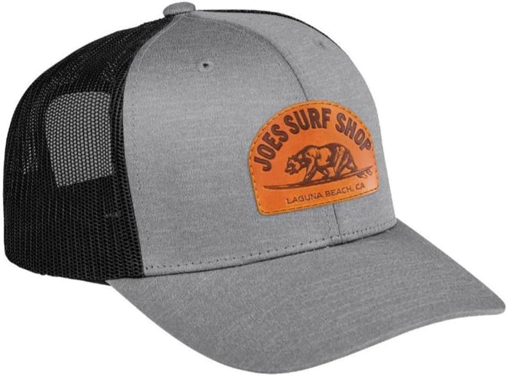 JOES SURF SHOP Surfing Bear Mesh Back Trucker Hat, Moisture-Wicking 100% Polyester Surf Hat, Ideal Surf Hats for Men
