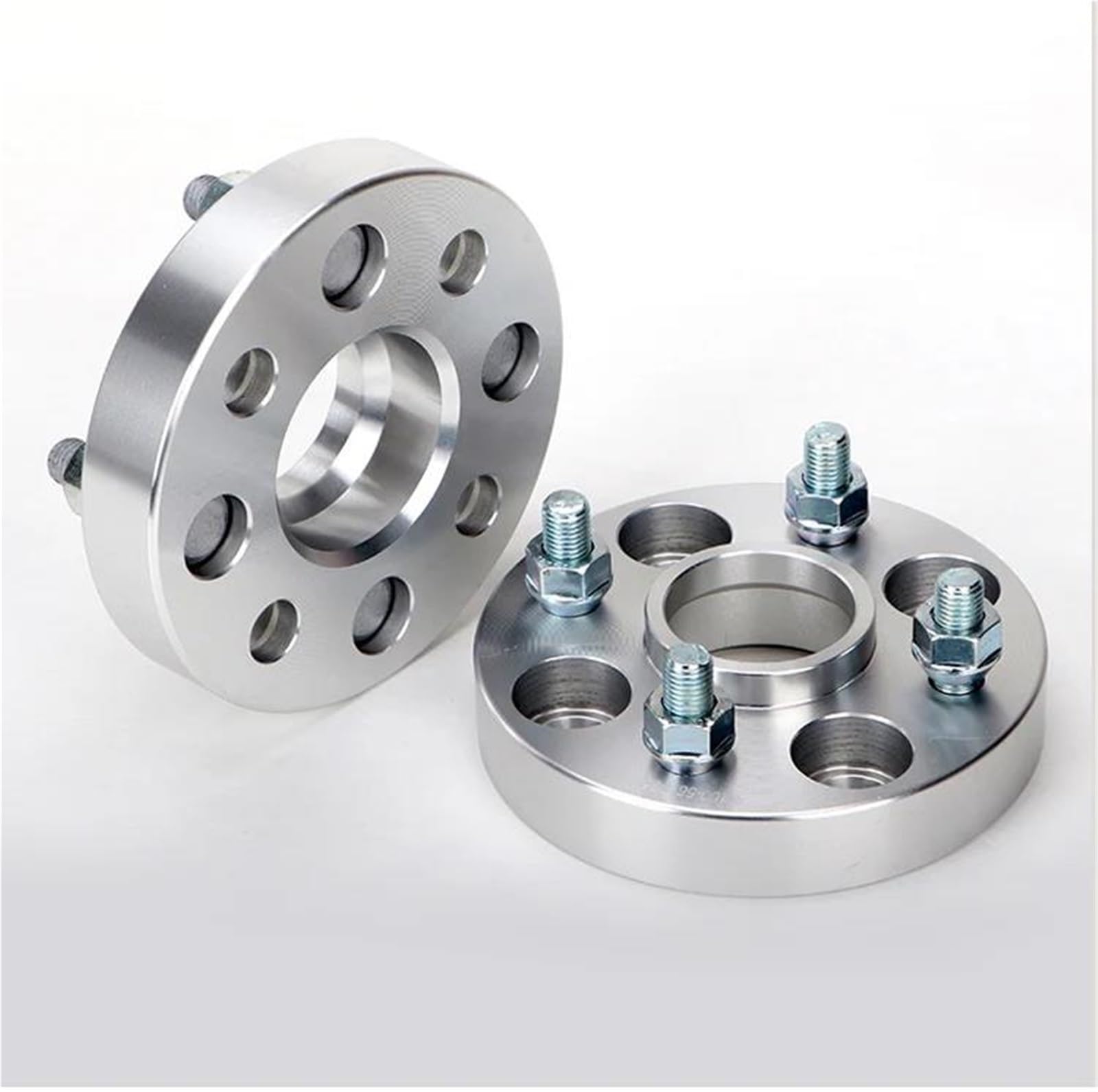 2 entretoises forgées en Aluminium pour élargissement de Jantes de Voiture PCD 4 x 100 CB 54,1 mm compatibles Kia K2 Picanto et Ruiou 15 mm Argent.