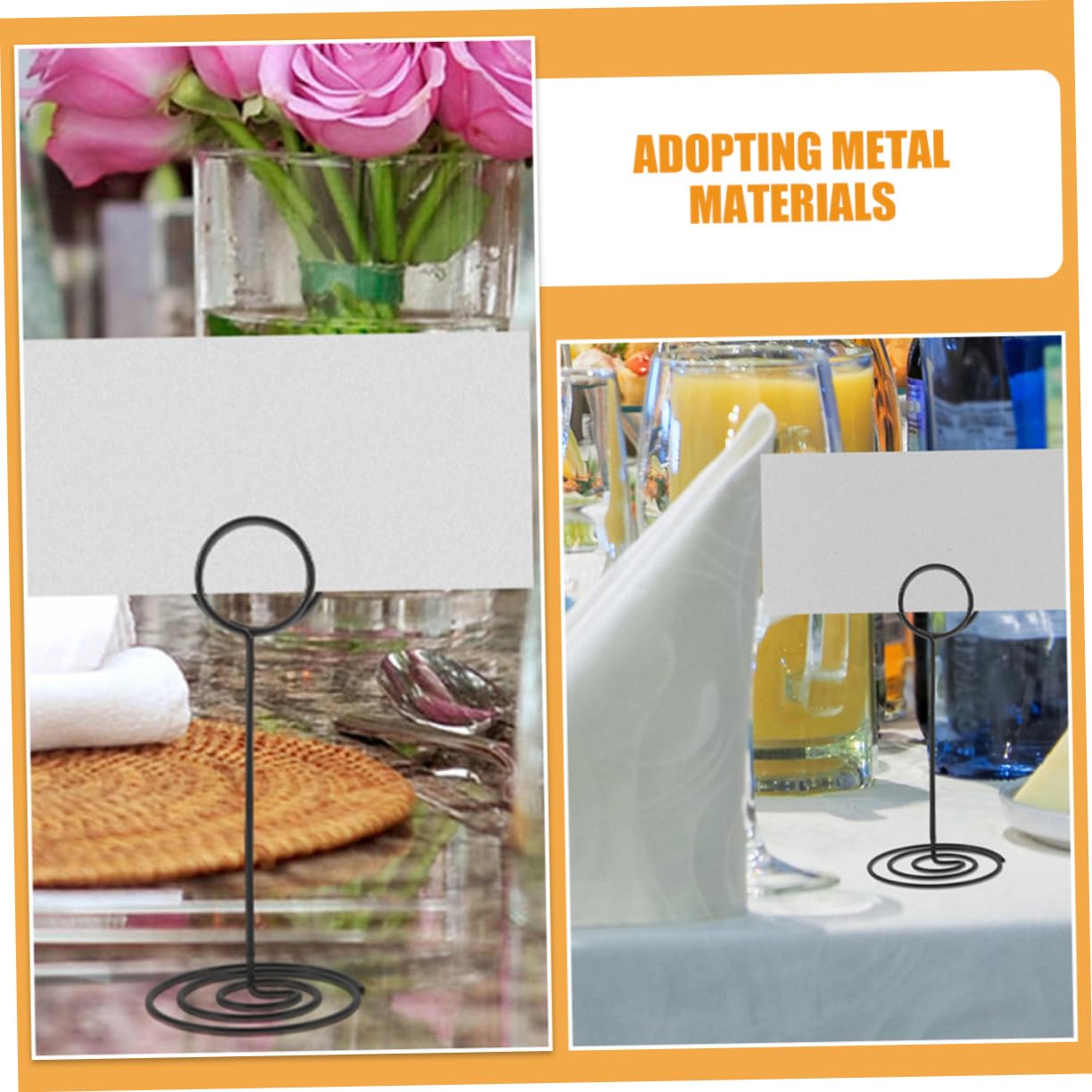 60stücke Teiliges Metall Tischkartenhalter Platzkartenhalter Für Hochzeiten Menükarten Und Stabiler Stand Mit Dekorativem Design Für Events Und Büro