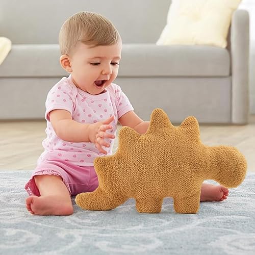 Miniatura 2 de Dino - Almohada suave de pepita de pollo, almohada de pepita de dinosaurio de dinosaurio lindo, almohada de nuggets de pollo de dinosaurio, regalos