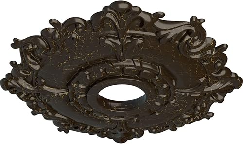 Miniatura 103 de Ekena Millwork CM18RL medallón de techo Riley de 18 in (diam. ext.) x 3 1/2 in (diam. int.) x 1 1/2 in, CM18RL