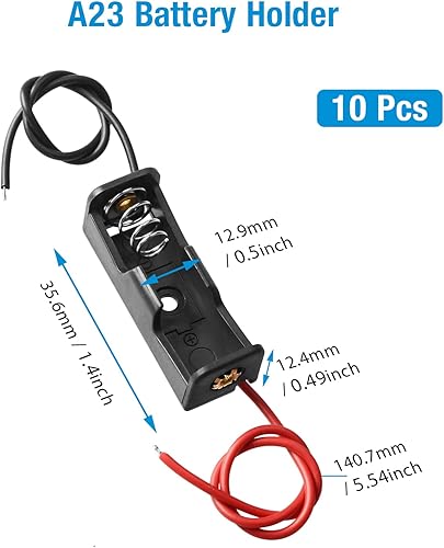 Vista 39 de QTEATAK Paquete de 8 soportes de batería AA con cable, 1 soporte de batería AA de 1.5 V, 2 piezas, 2 soportes de batería AA de 3 V, 2 piezas, 3