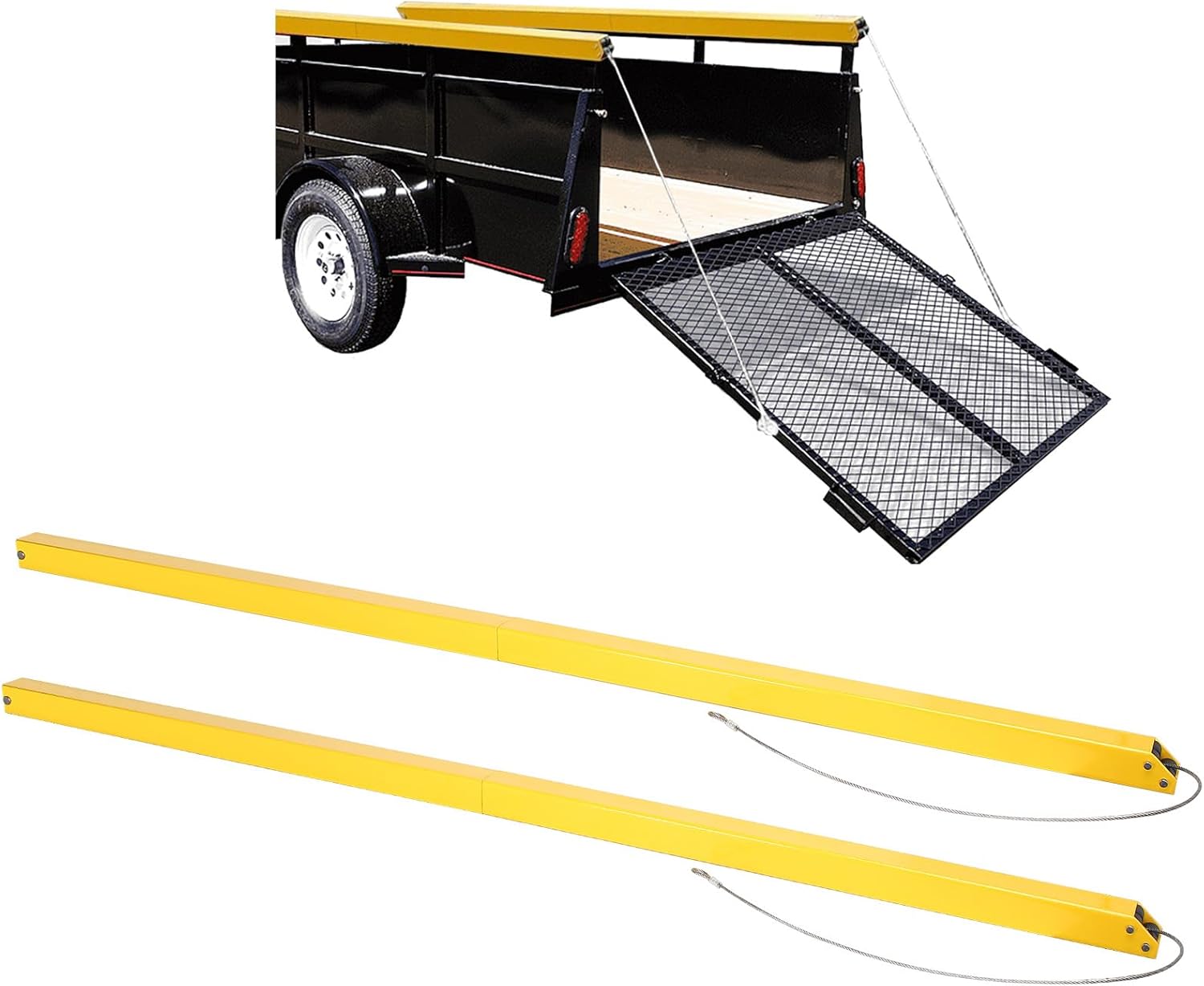 2-Sided Tailgate Assist Lift Kit,Trailer Gate Lift Assist System Fit for Utility Trailers with 12 "to 24" Side Rails and 4 "to 6" Height Tailgates or ramp