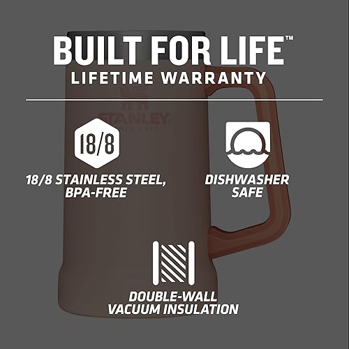 Miniatura 3 de Stanley 10-02874-141 The Big Grip Beer Stein - Calestone 24 onzas  .7 L