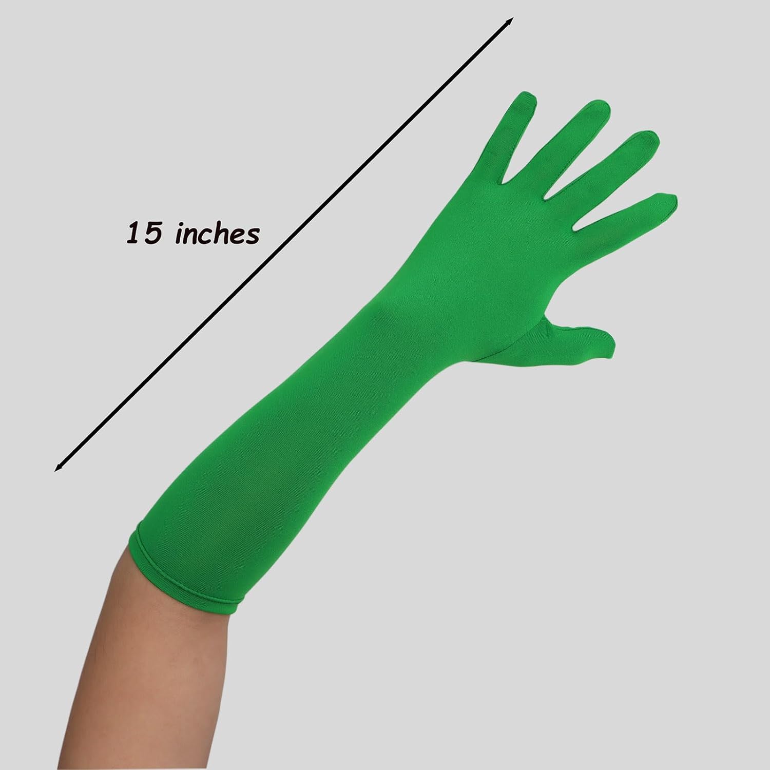 Sheface Men's and Women's 15'' Long Spandex Banquet Party Wedding Gloves - Stretchy Costumes - Image 2