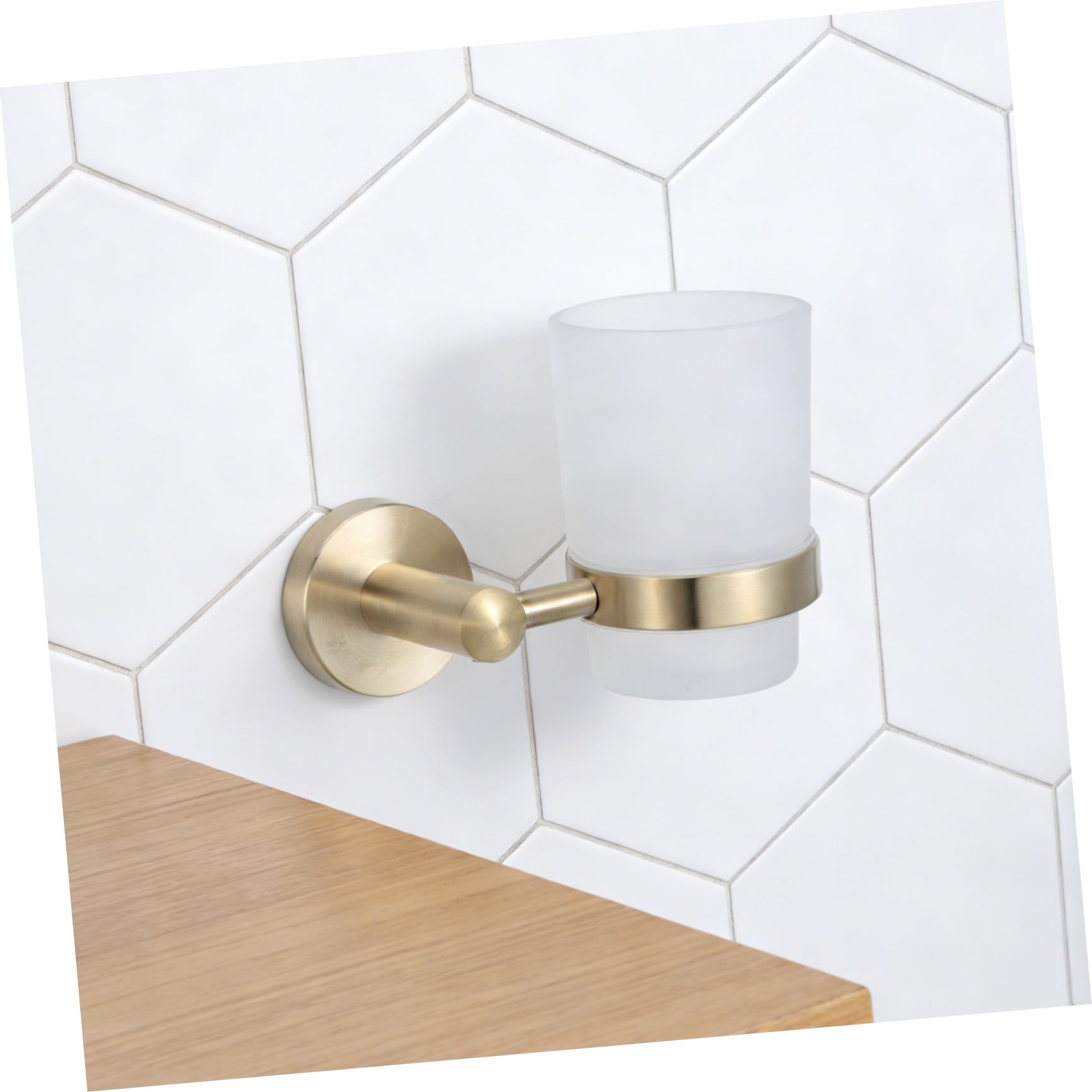 Portaspazzolino da Denti a Parete in Acciaio Inox Bicchiere Portaspazzolini da Bagno Stabile e Salvaspazio, Organizer Multiuso per Spazzolini e Dentifricio, Accessorio Bagno