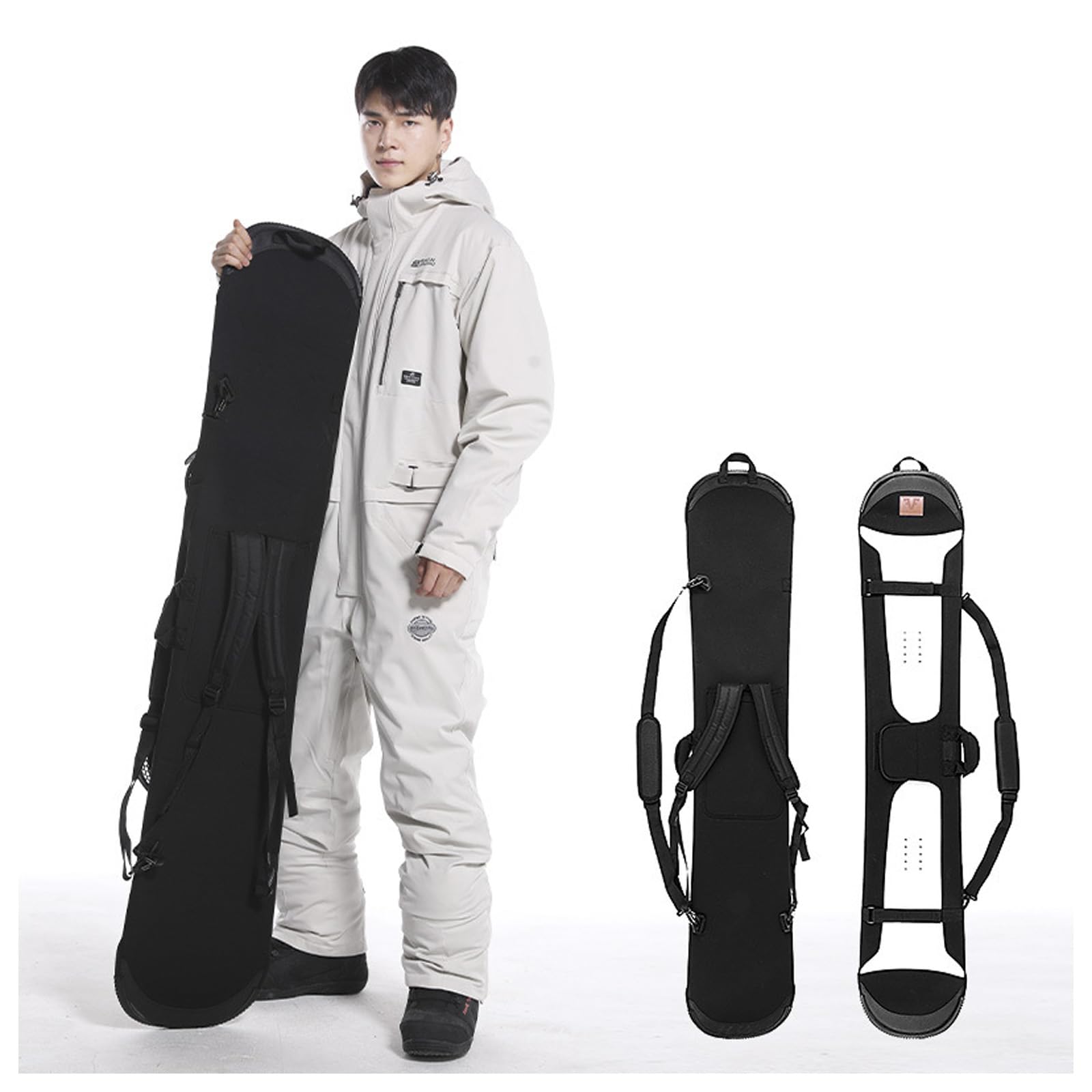 MAYTHON Snowboard Setback Stance Protection Waterproof Scratch-proof Sleeve Cover Open Binding (160 * 30cm(63 * 11.8in))