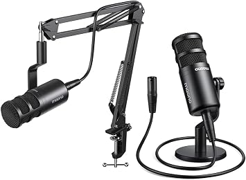الميكروفون الديناميكي MAONO PD100 XLR Podcast مع خيوط بوصة 5/8 "و 3/8" يناسب ذراع ذراع ، حامل مكتبي للتسجيل الصوتي ، إنشاء المحتوى
