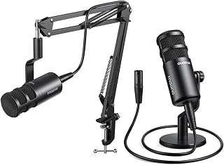 PD100 XLR Podcast Dynamic Microphone with 5/8" and 3/8" Inch Threads Fits Boom Arm, Desk Stand for Vocal Recording,Content Creation