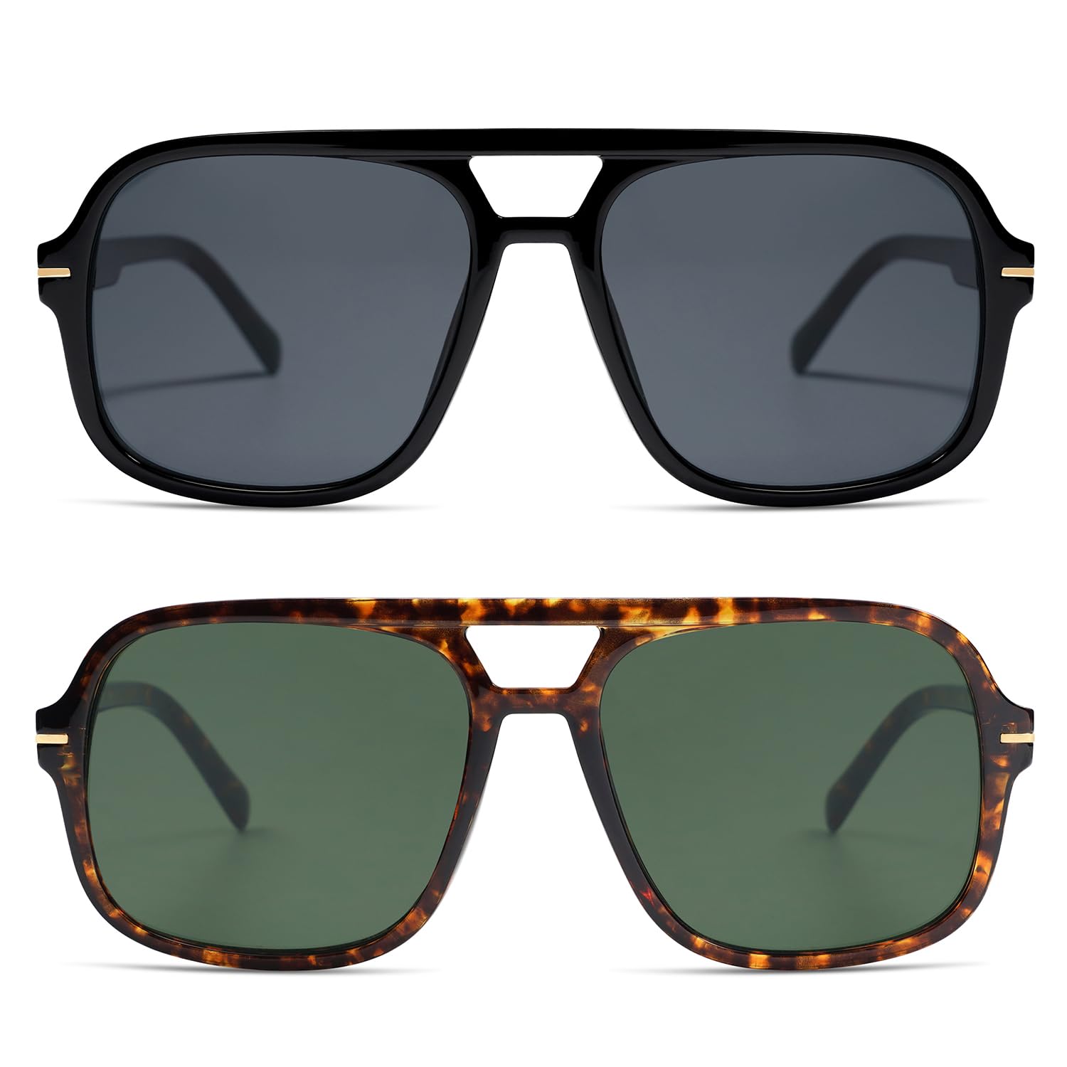 Retro Trendy Square Aviator Sunglasses Womens Mens 70s Classic Vintage Oversized Sun Glasses AR82173