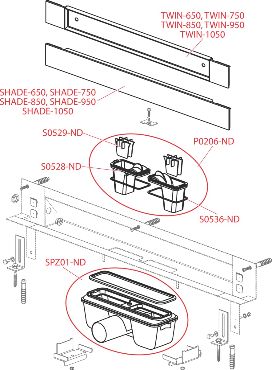 APZ5-TWIN SPA 650 mm do montażu na ścianie