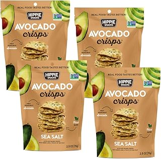 Hippie Snacks Avocado Crisps  Sea Salt  Plant~based  High Protein  Gluten Free S - Compare price
