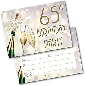 Doodlecards - Invitaciones para fiesta de 65 cumpleaños para hombre o ...
