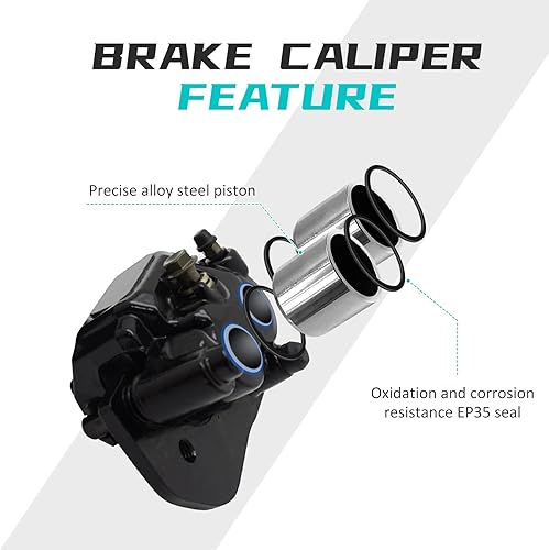 Miniatura 4 de M MATI Pinza de freno delantera derecha para Can-Am Outlander 450 500 570 650 800 850 1000 Renegade 500 570 650 800 850 1000 con pastillas 705600861