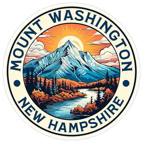 Mount Washington New Hampshire Sticker 4 Inch Travel Souvenir City - Waterproof Vinyl Decal for Laptop Water Bottle Car Tumbler - Durable Aesthetic Long-Lasting Stickers for Adults ID44990