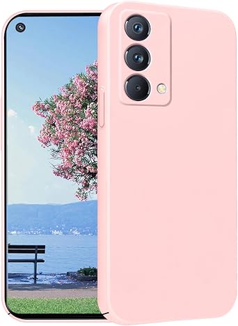 Phone Case for Realme GT Master Edition, Hard PC Elegant Cover for Realme GT Master Edition Case Shockproof Pink Slim Aesthetic Cute Anti-Fingerprint Pink