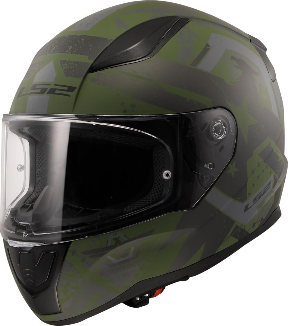 LS2, Casco Moto Integral RAPID II THUNDERBIRDS Military Green, M