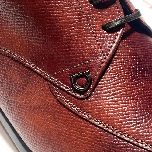 Tristano Leather Gancini Oxford Men's Mogensen (Brown) Lace-up Dress Shoes (Salvatore3