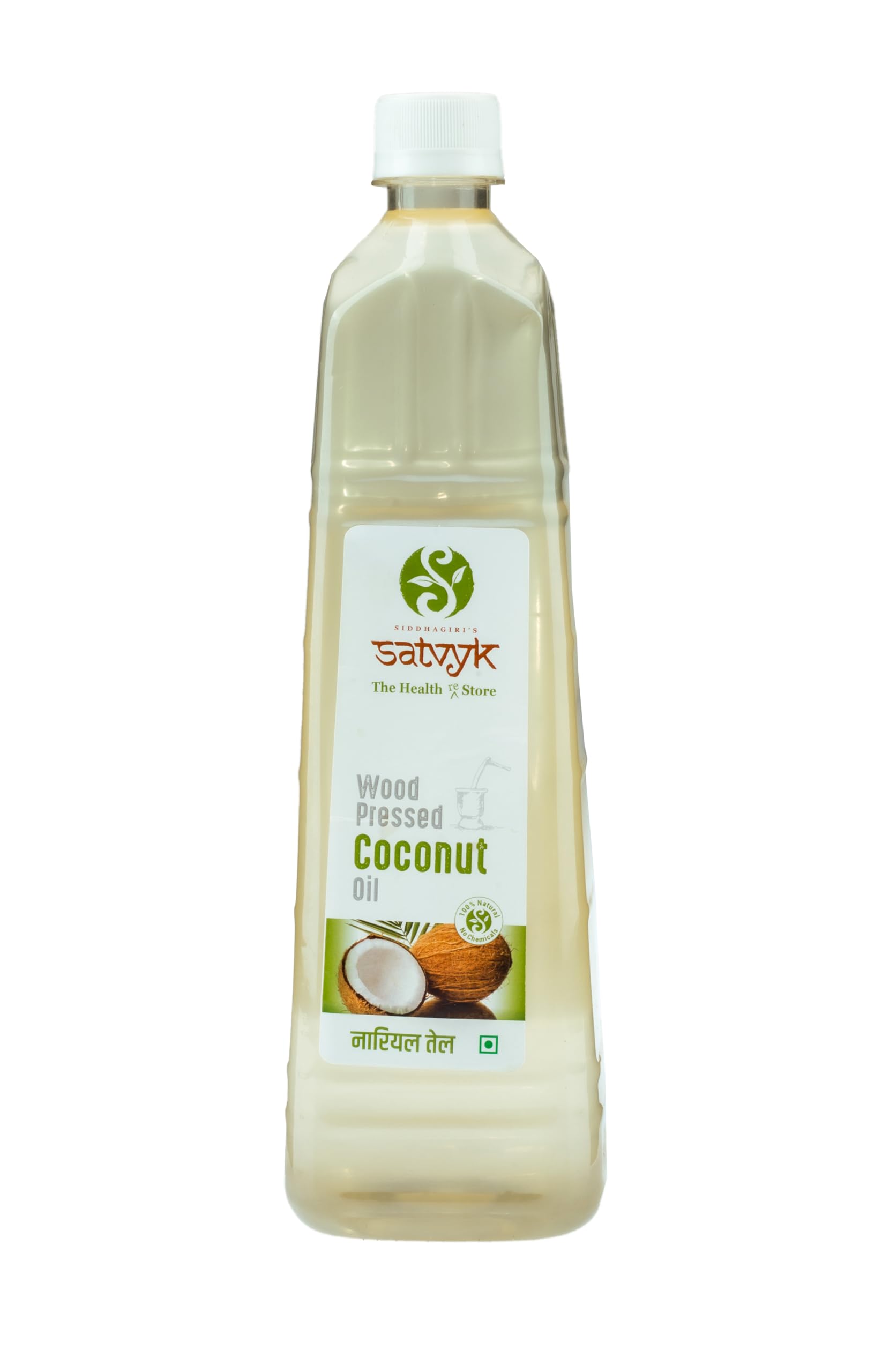 S Siddhagiris SATVYK THE HEALTH re STORE Organic Wood Pressed Coconut Oil (1Ltr) - Organic | Unrefined | Cold Pressed Coconut Oil for Cooking | Kolhu/Kacchi Ghani Coconut Oil (B07G5XRVK8) Amazon Price History, Amazon Price Tracker