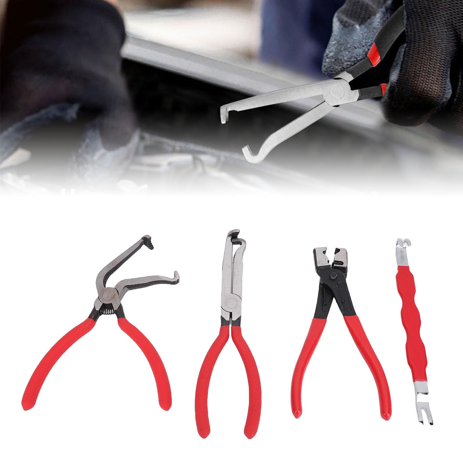 aqxreight Pinces de déconnexion électrique, Kit automobile universel, outil de séparation de connecteur automobile, pince de serrage de pantalon 4 pièces