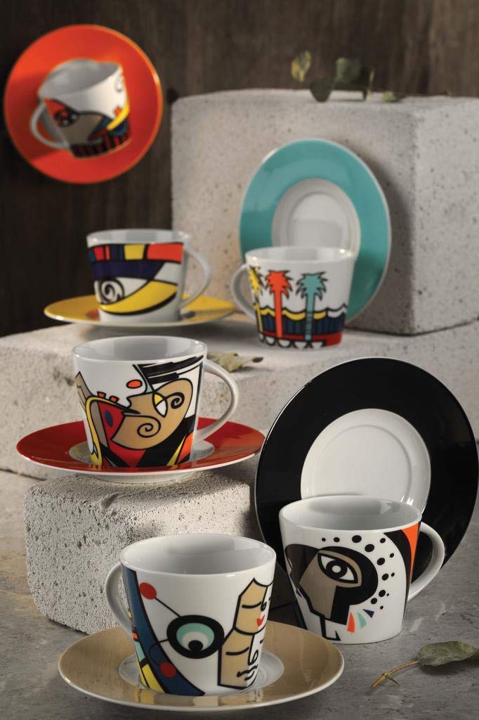 Service tasses expresso Kütahya Porselen 12 pièces multicolore