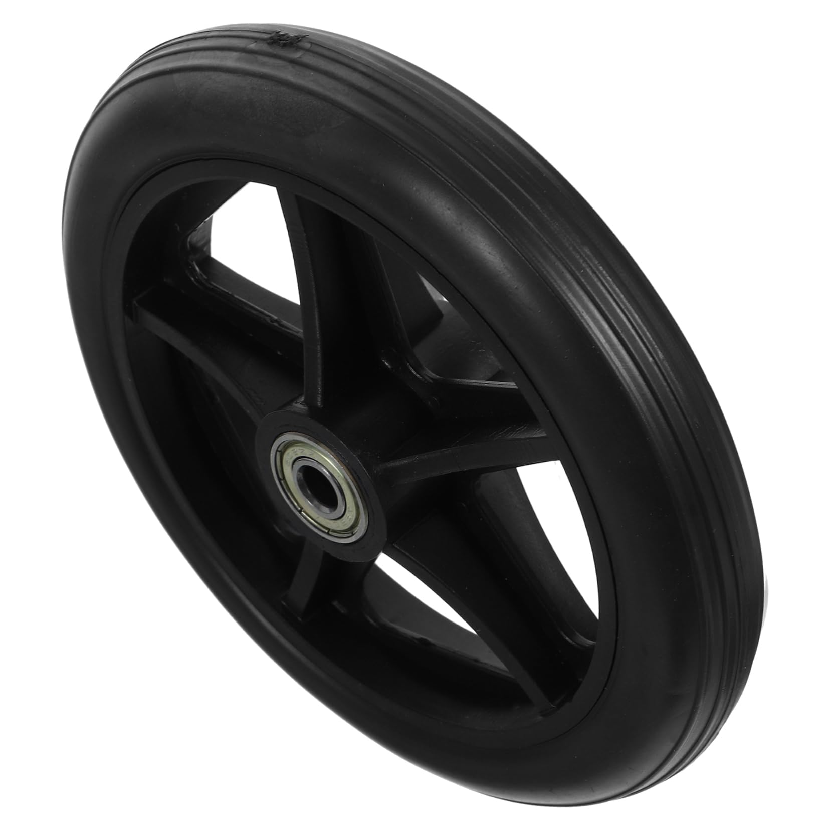 IWOWHERO 1 Set Wheelchair Front Wheel Replacement Wheels Handle Wheelbarrow Tires Wheels Tires Drive Wheelchair Parts Walker Accessories Wheelchair Wheels Scooter Knobs Cart Rubber Black