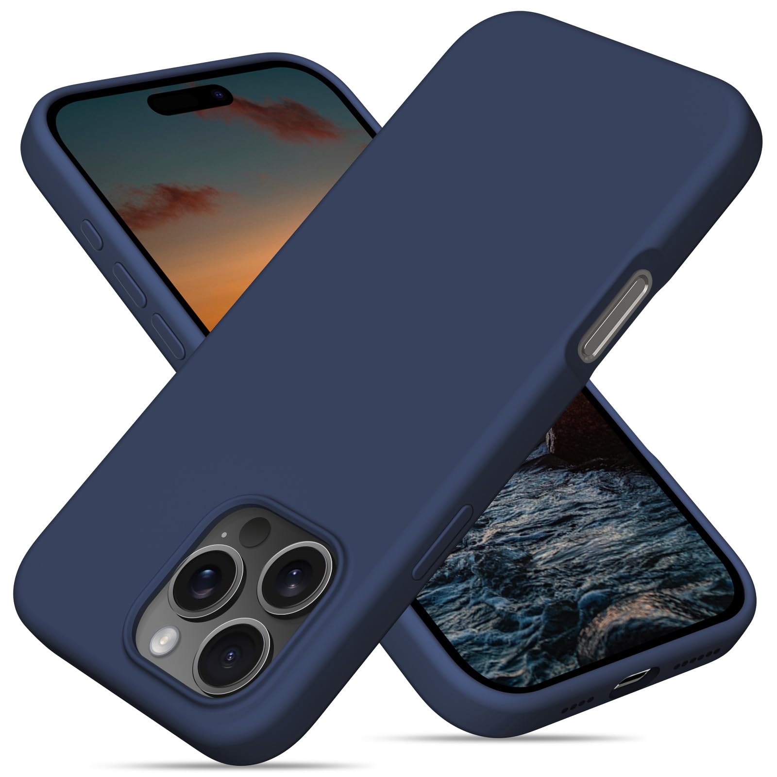OitiYaa Liquid Silicone Case for iPhone 16 Pro Max Case,Full Body Protective Cover with 4 Layer Shockproof Structure