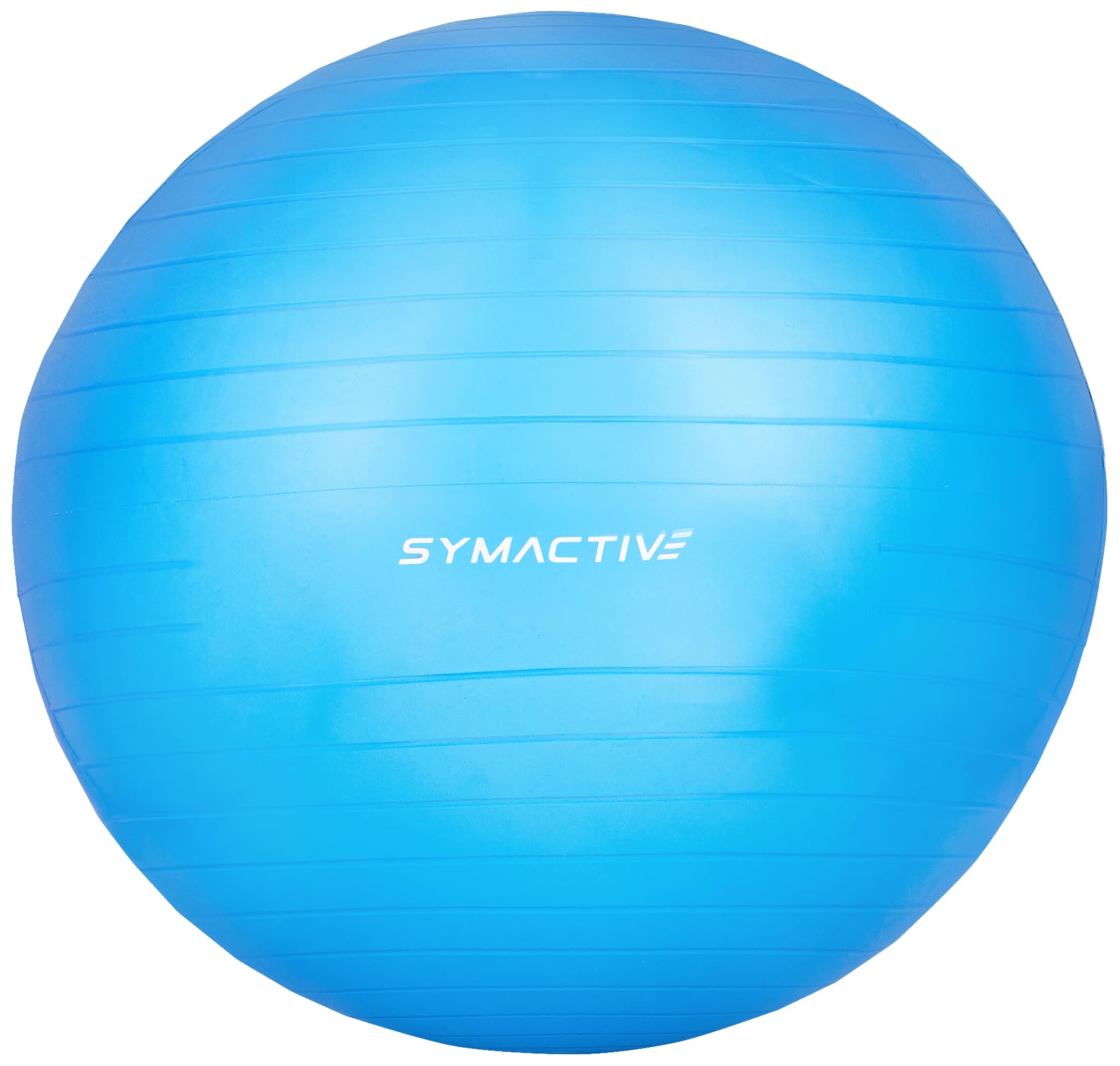 Amazon Brand - Symactive Anti-Burst Rubber Gym Ball with Foot Pump | Round Shape Swiss Ball for Workout, Yoga, Balance & Stability | Birthing Ball for Pregnancy | 55 cm | Blue-image-6