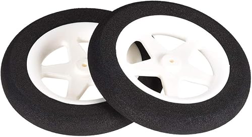 Miniatura 2 de uxcell Rueda Micro Sport Rueda de Avión Modelo RC 0.07 Pulgadas X 3 Pulgadas - Rueda 2PCS