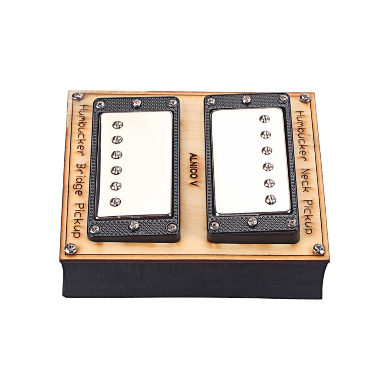 Set di 2 Pickup per Chitarra Elettrica in Lega, con Viti | Pickup per Chitarra Elettrica Humbucker, Nero, Microfonicità Ridotta e Cerato, per Ponte e Manico