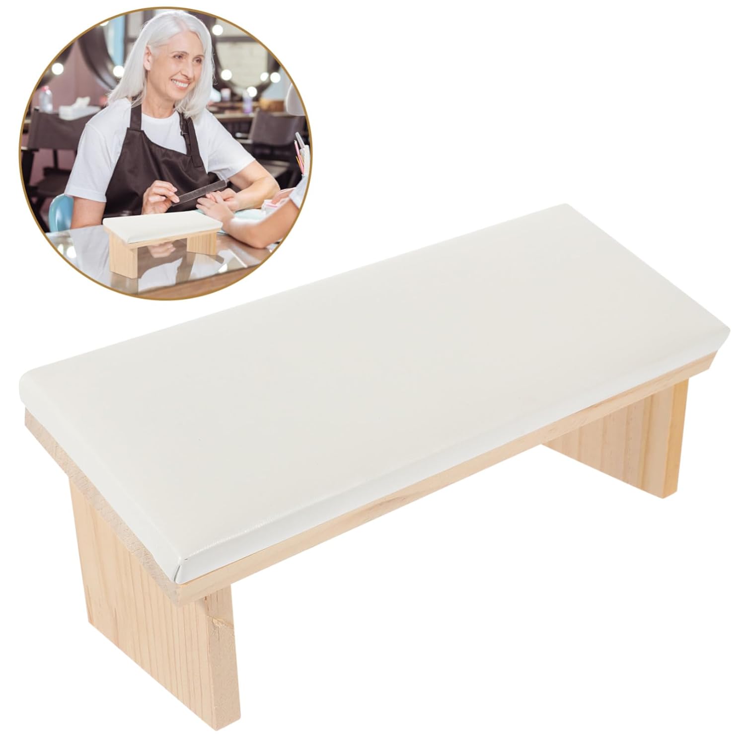 Nail Arm Rest Pillow Faux Leather Cover Ergonomic Hand Stand for Salon and Nail Tech Use Comfortable Support Cushion for Manicure and Pedicure Easy to Clean