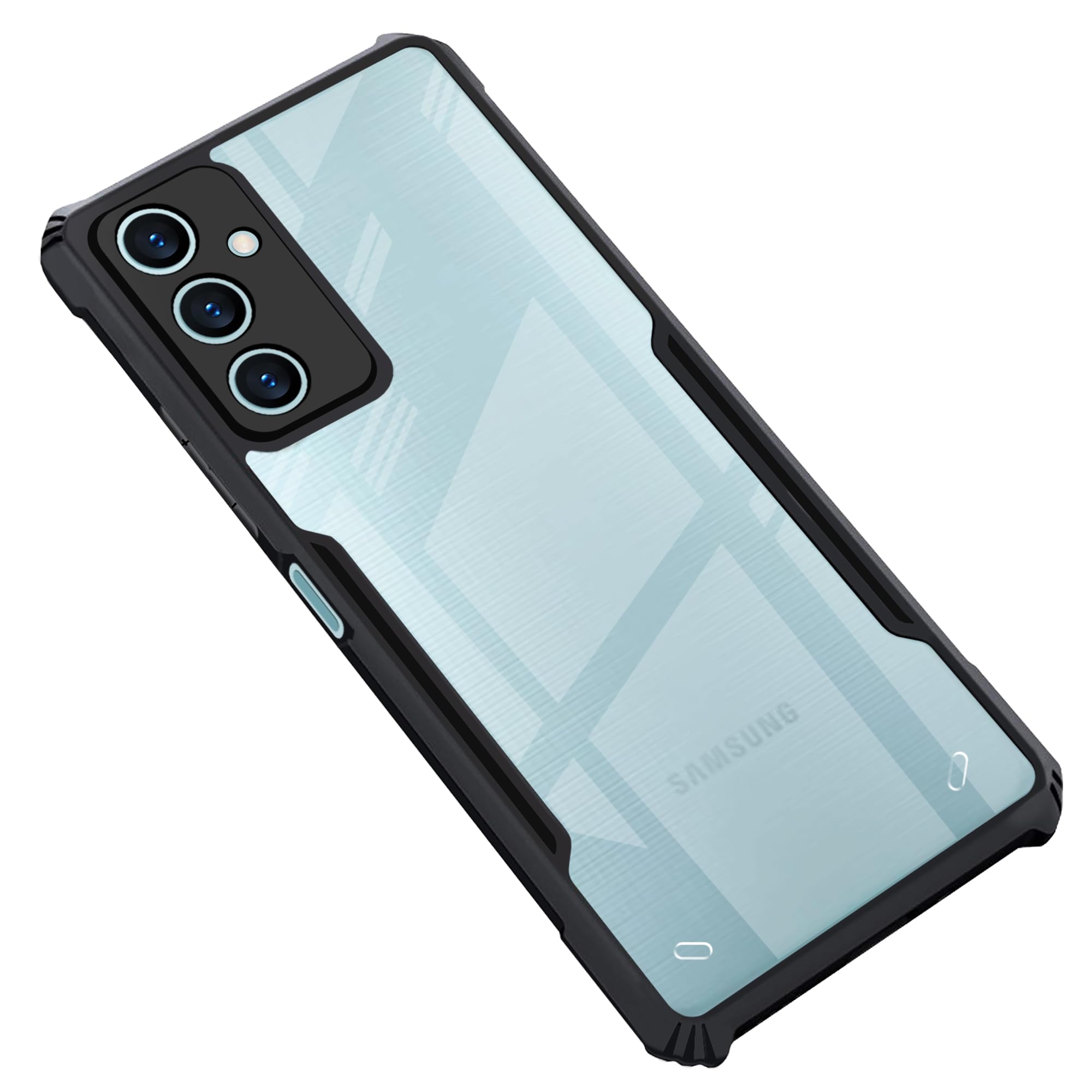 CEDO Samsung Galaxy M35 (5G) Cover | Camera Protection Shockproof Bumper-Edge | Acrylic Crystal Clear 360 Degree Protection TPU+PC | Transparent Eagle Back Case Cover (Black) (B0D9SFPXPJ) Amazon Price History, Amazon Price Tracker
