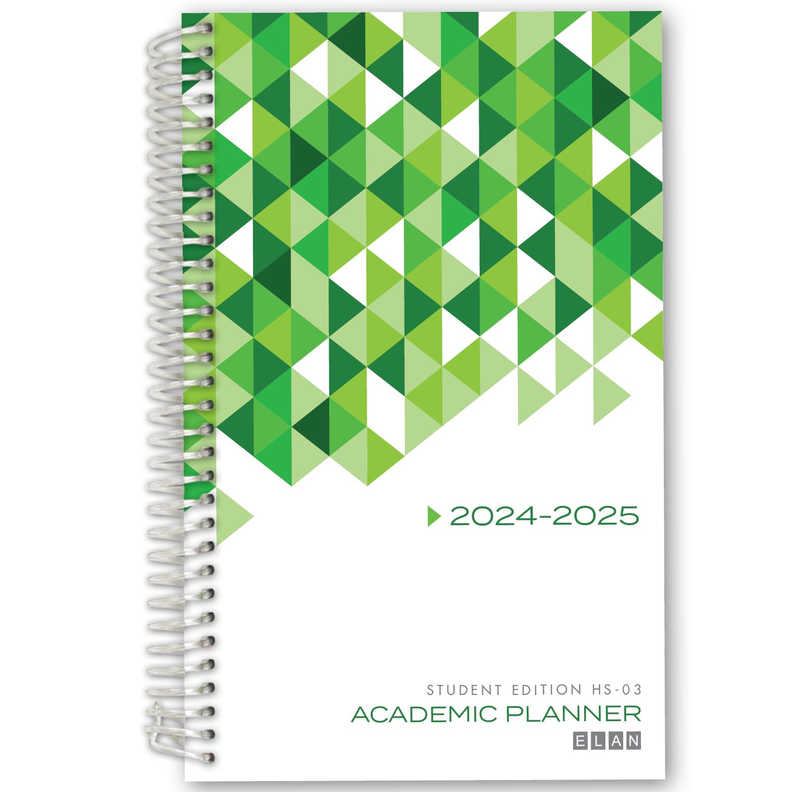 Elan Publishing Company Schülerplaner für die High School of College: Datiert August 2024 - Juli 2025 (Grün)