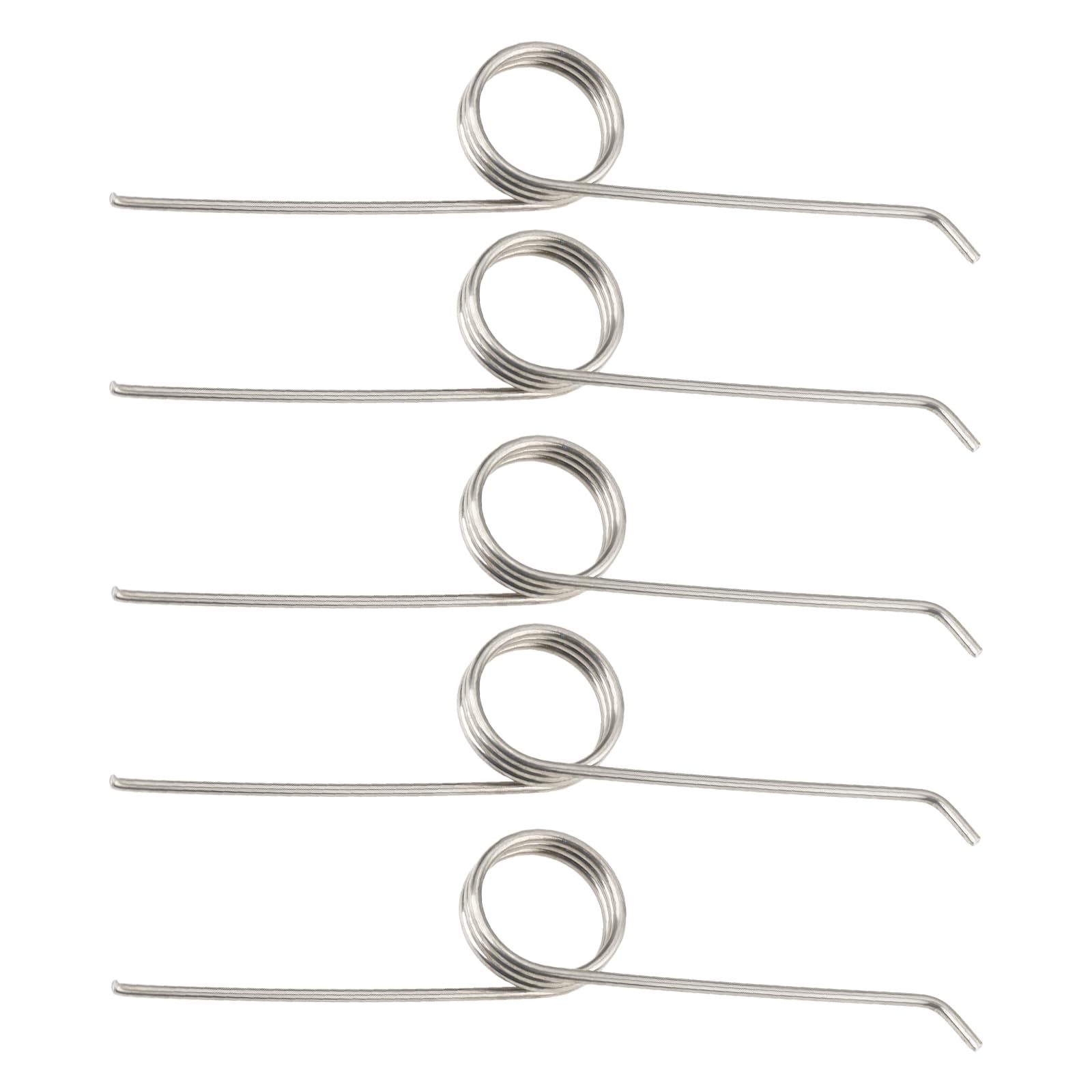 Ecsing 5Pcs Torsion Spring 304 Stainless Steel D 0.7Mm Ls 21-21.5Mm For Trash Can With Locking Lever