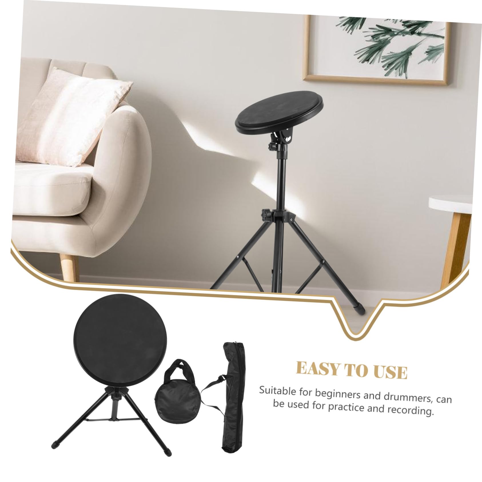 Toyvian 1satz Drum Pad Stand Kit Silent Übungspad Für Schlagzeug Für Anfänger Mit Strapazierfähigem Geräuscharm Für Ungestörtes Üben Wohnungen
