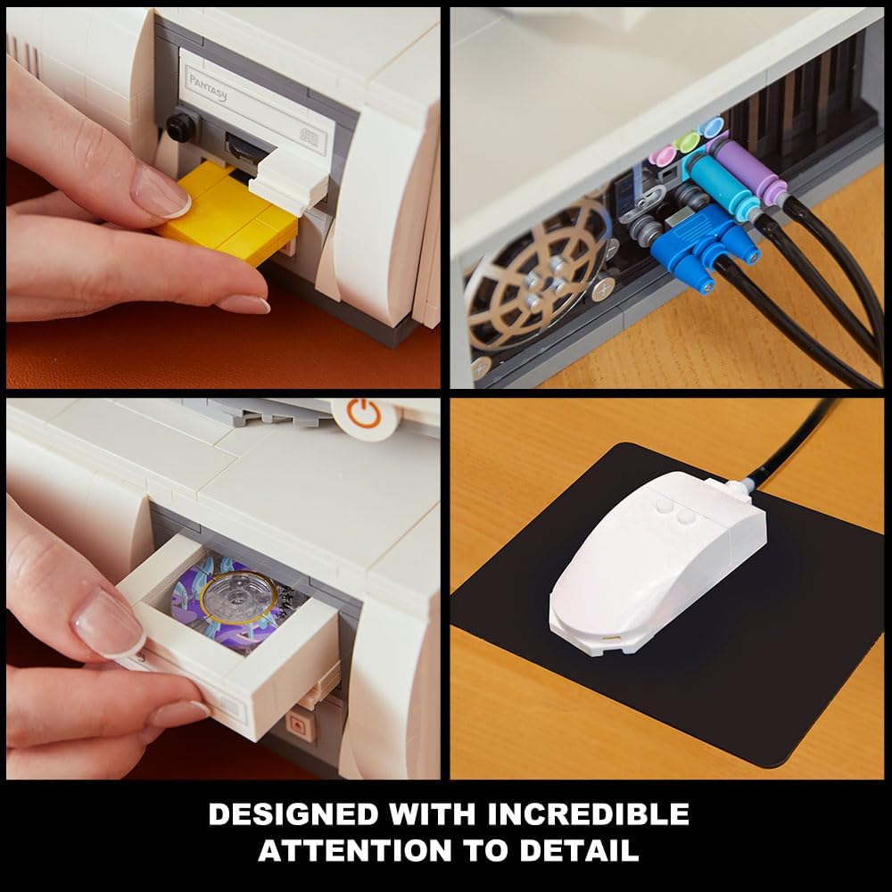 BRICKKK Retro Computer Building Blocks Set, Vintage PC Model Kit