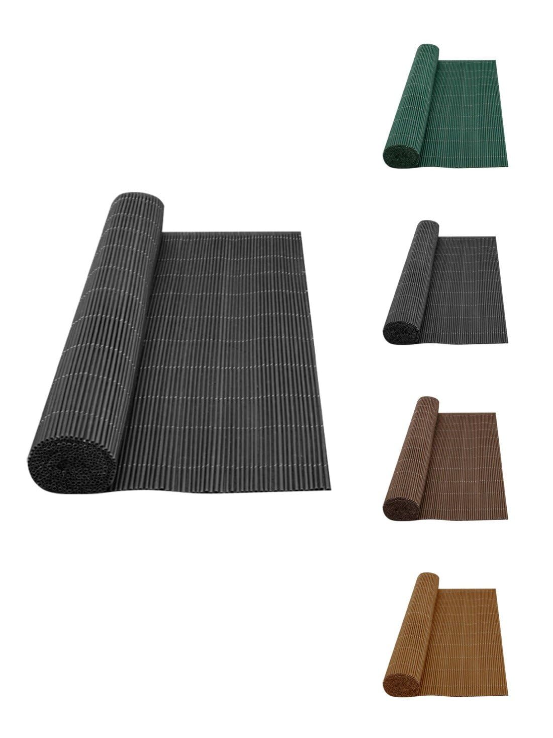 Jardin202 - Mimbre Artificial con Tratamiento Anti-UV y 90% de Ocultación - Varillas PP+PE en Colores Verde, Beige, Marrón y Gris | 2x3m (Gris)