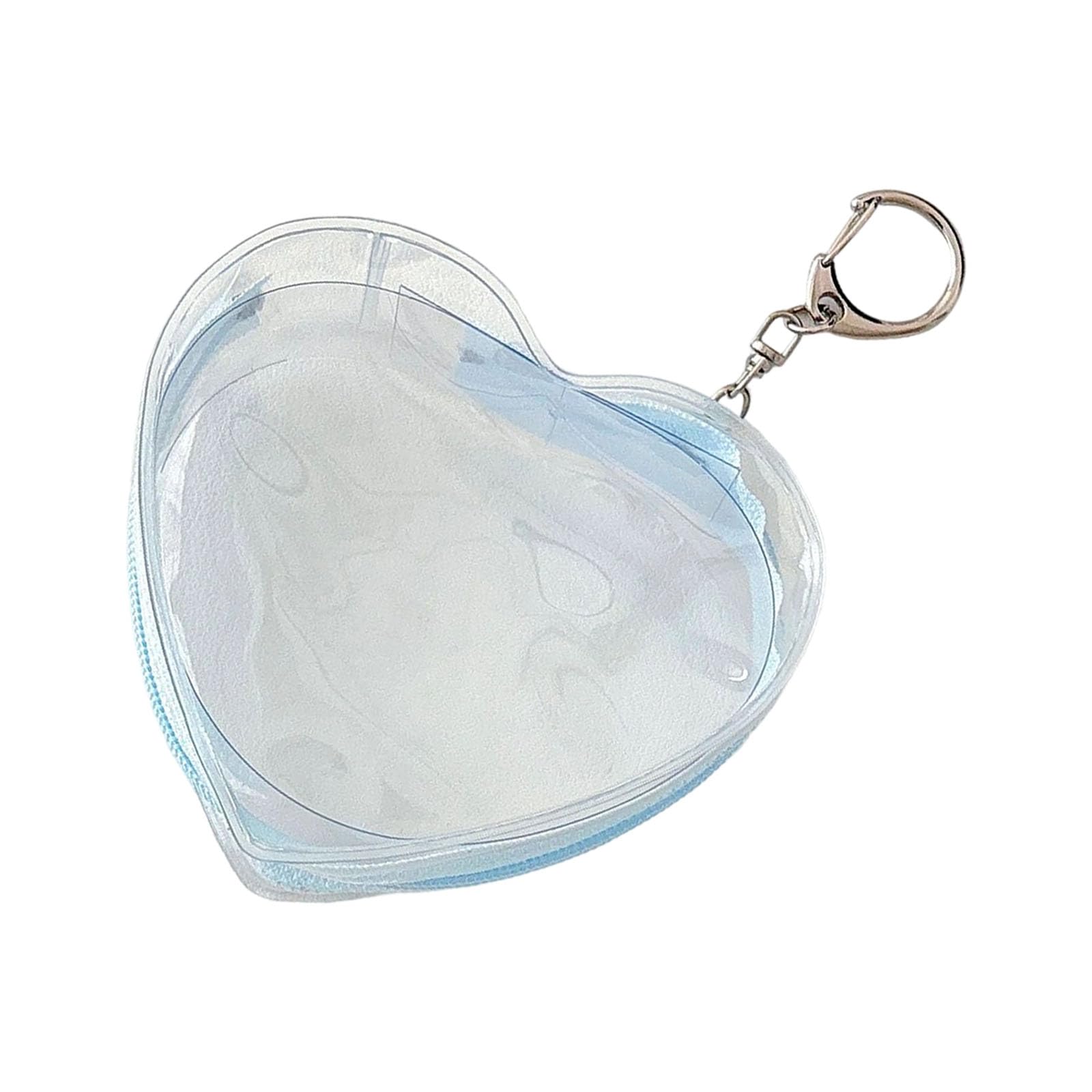 Maxtonser Clear Figure Display Bag with Keychain,Portable Doll Storage Bag Carrying Case Pouches Keying Charms for Collectibles