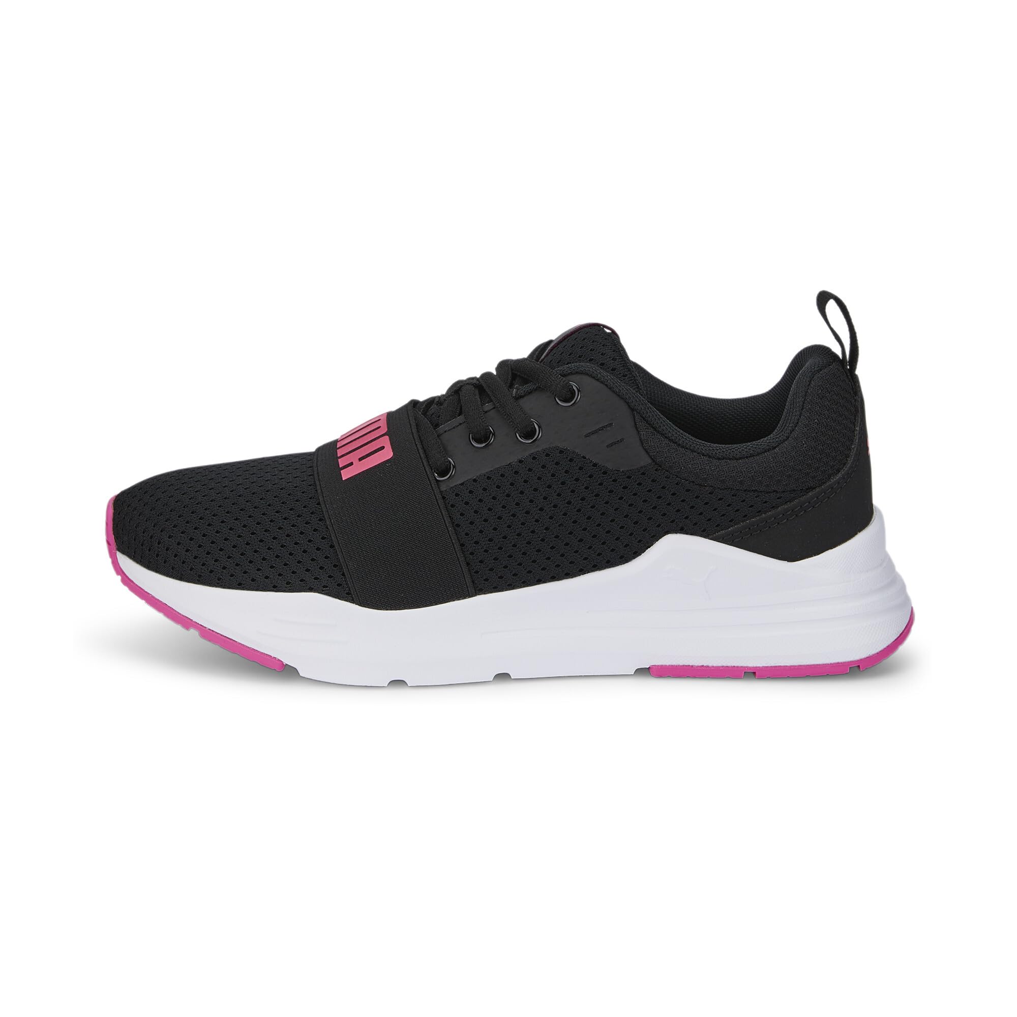 PUMA Unisex Kids' Fashion Shoes WIRED RUN JR Trainers & Sneakers, PUMA BLACK-SUNSET PINK, 36