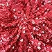 Women Sparkly Sequin Beret Hat Fashion Fun Stretch Beanie Cap Headwear for Party Club Dance (Red)