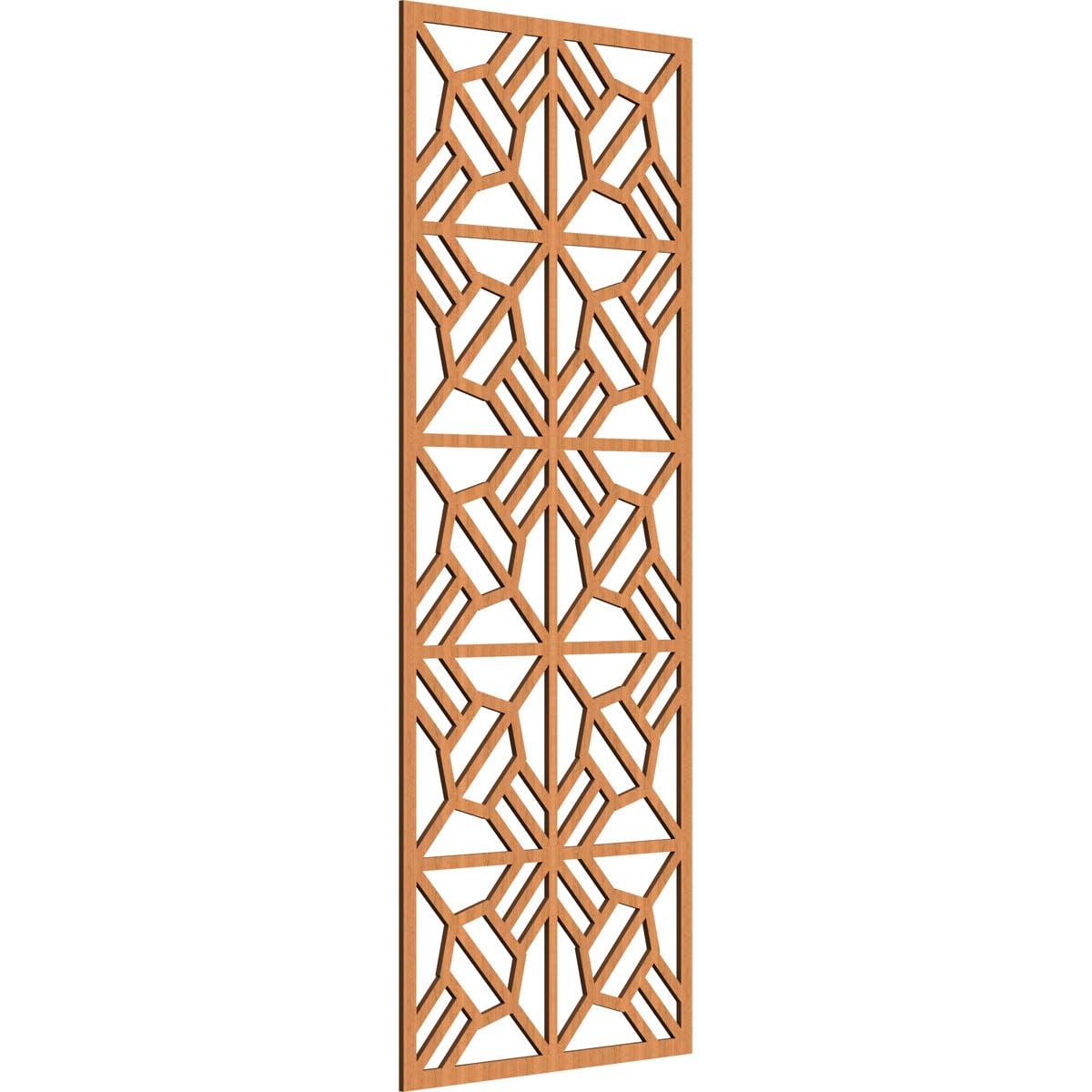23 3/8"W x 59 3/8"H x 1/4"T Auburn Decorative Fretwork Wood Wall Panels, Cherry